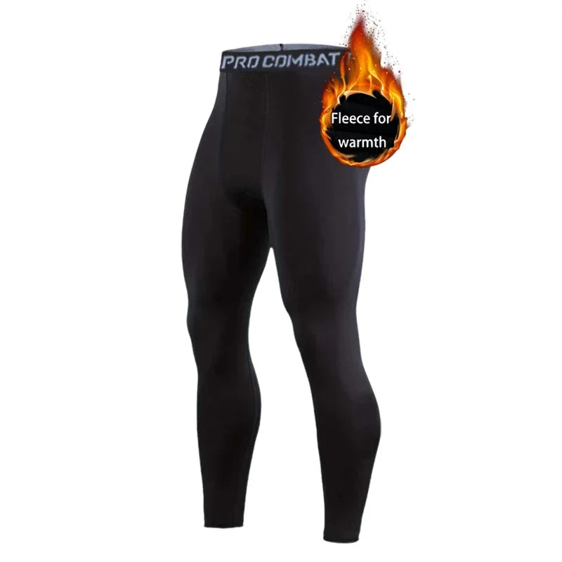Men's Fitted Training Leggings for Gym and Running