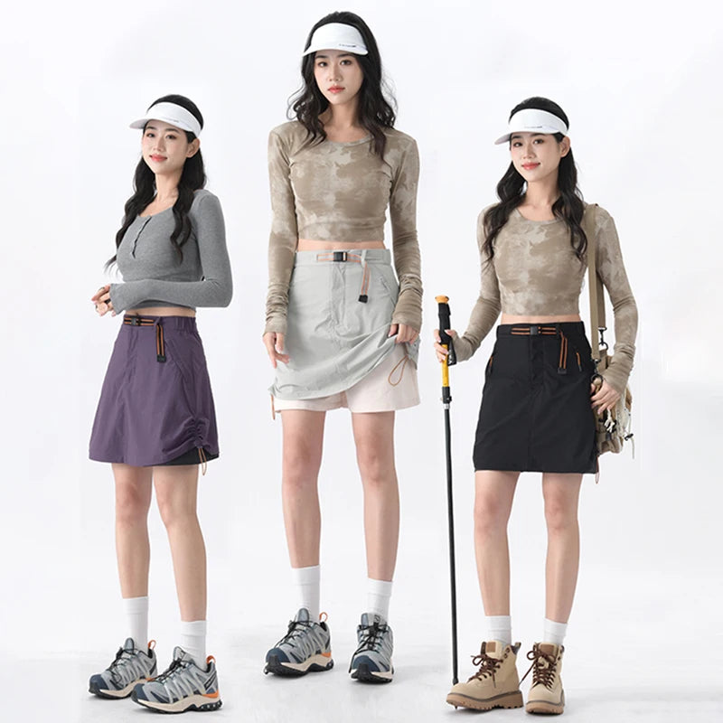 Women's Lightweight Stretch Skort with Cargo Detail
