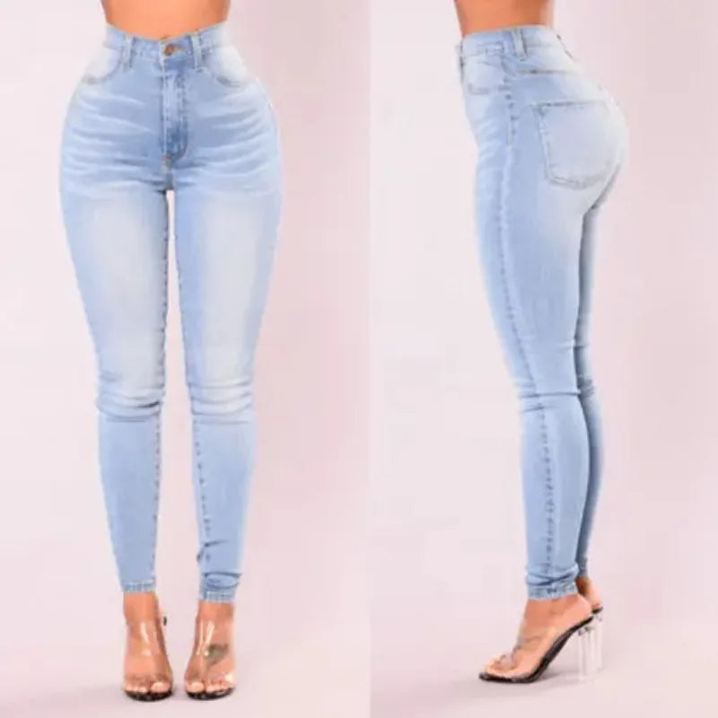 Women's Blue Skinny Fit Denim Jeans For Everyday Outfits