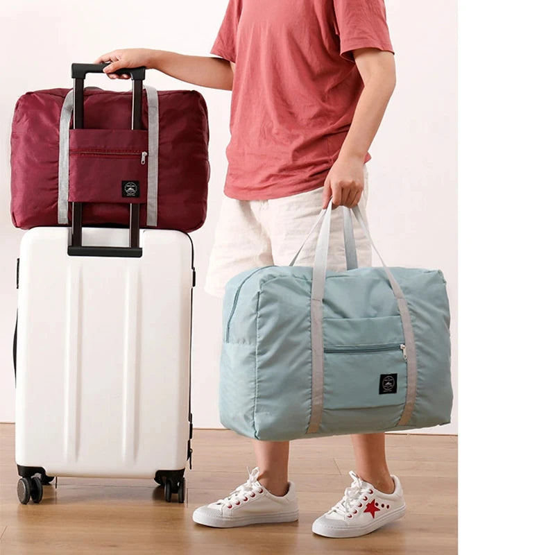 Foldable Travel Duffel Bag with Long Carry Handles