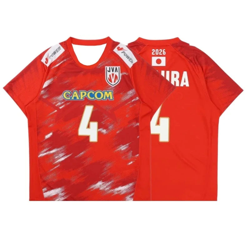Japan Number One Volleyball Short Sleeve Jersey For Sports Outfits