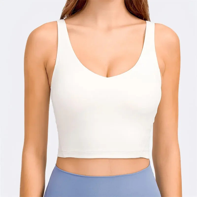 Women's V Neck Longline Tank Top