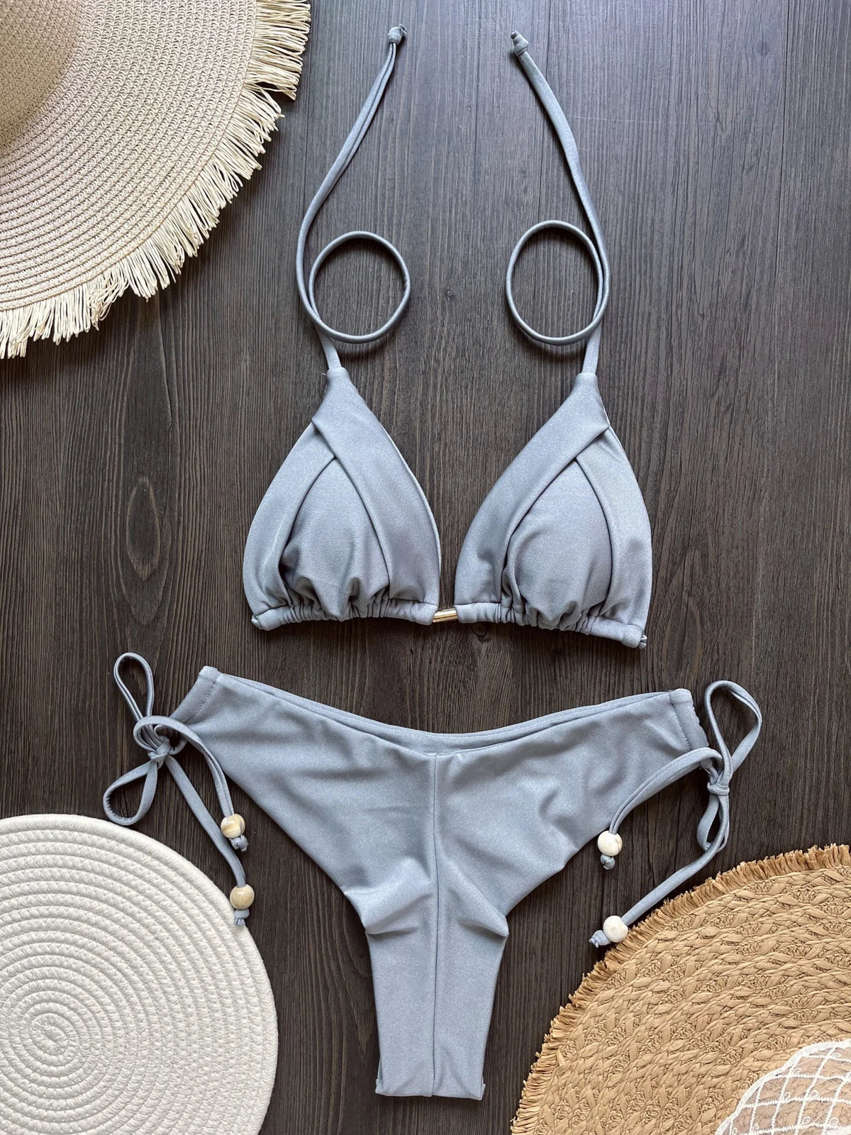 Solid Triangle Bikini