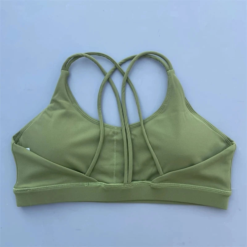 Women's Multi Strap Cross Back Sports Bra