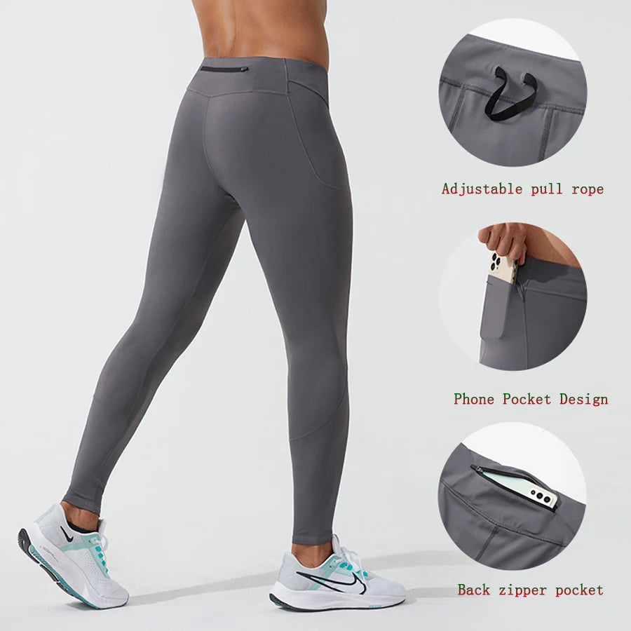 Men's Pocket Training Leggings for Gym and Running