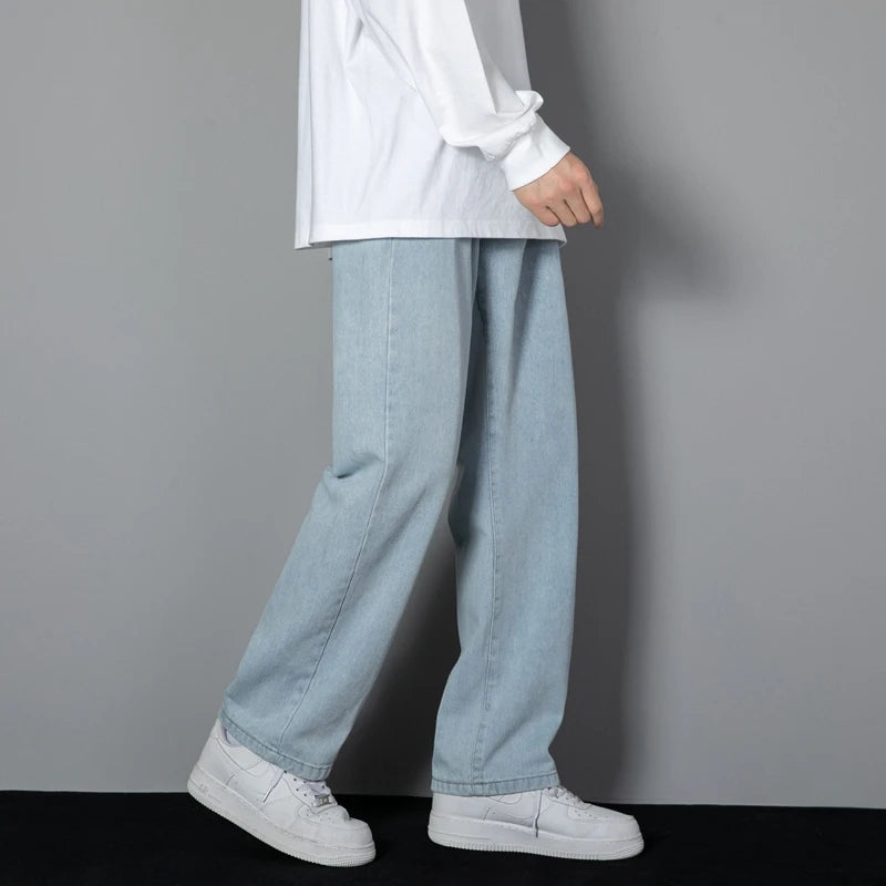 Men's Wide Leg Denim Jeans for Casual Everyday Wear