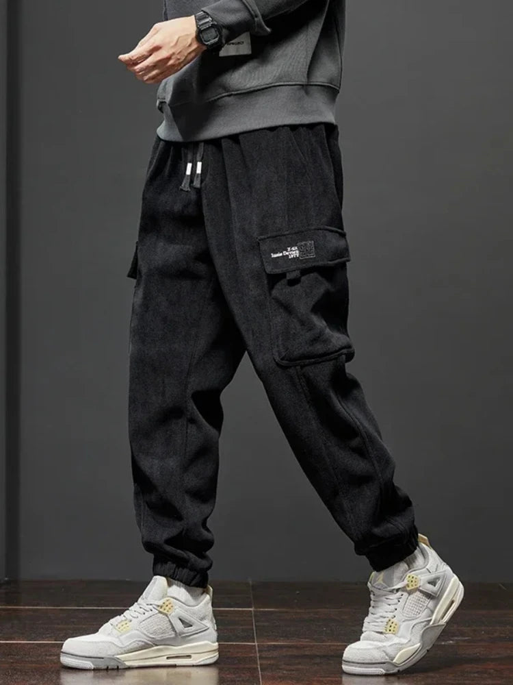 Men's Multi Pocket Elastic Waist Casual Cargo Pants