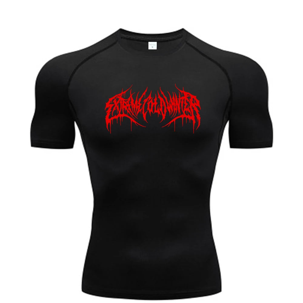 Fitted Crew Neck Short Sleeve Compression T Shirt