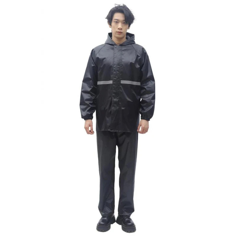 Outdoor Hooded Jacket and Trouser Clothing Set with Style Options