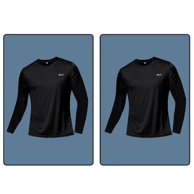 Men's Raglan Long Sleeve Crew Neck T-shirt For Workout Outfits