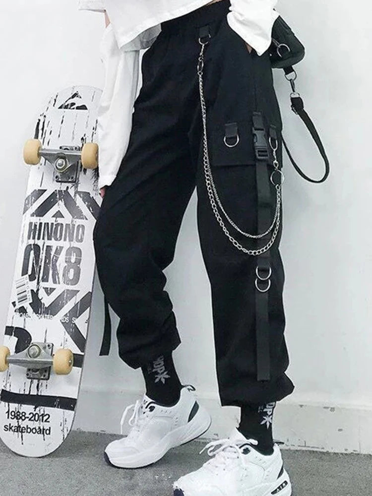 Unisex Cargo Joggers with Chain and Lined Style Options