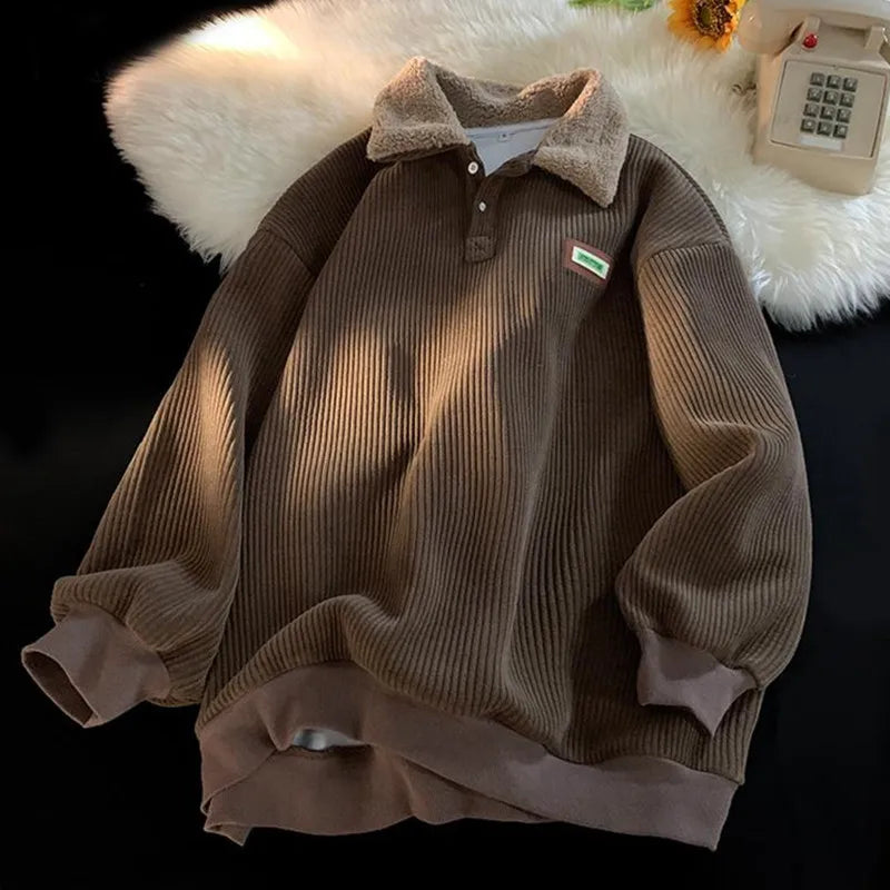 Stand Collar Half Zip Long Sleeve Casual Pullover Sweatshirt