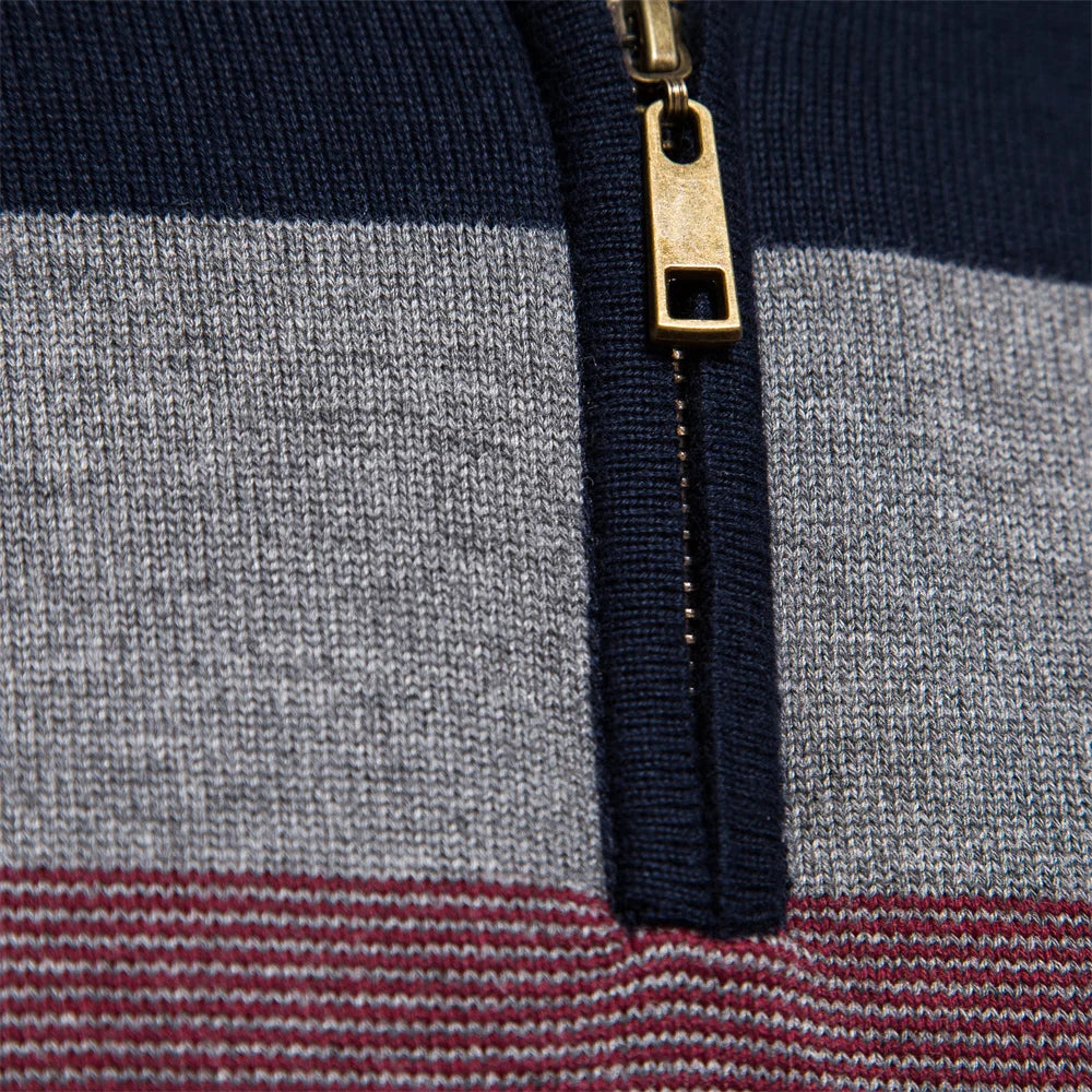 Men's Mock Neck Long Sleeve Sweater