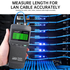 new NF-8108M network cable tester professional rj45 tester Measure Length Cabl Multifunctional poe Network Tools