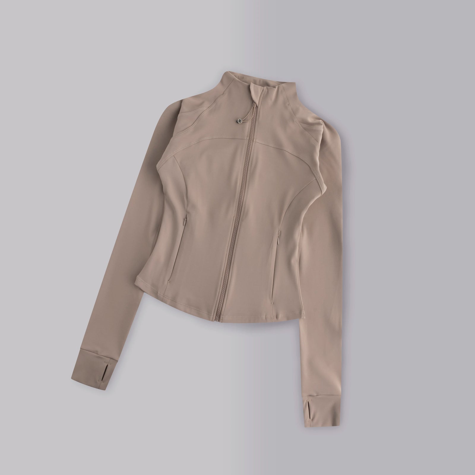 Women's Stand Collar Full Zip Sports Jacket For Workout Outfits