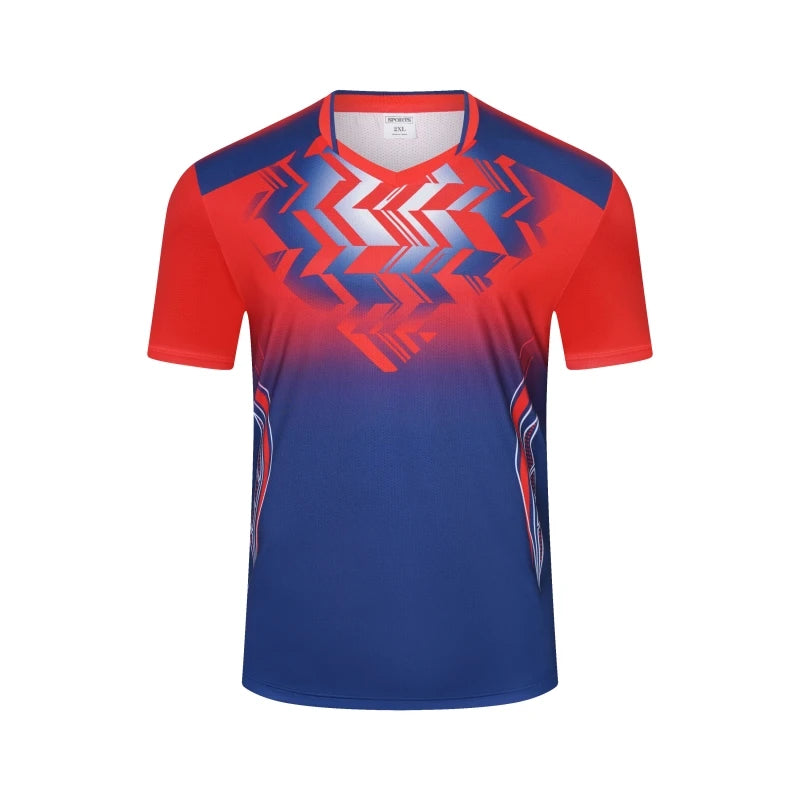 Printed Court Sports Short Sleeve T-shirt For Sports Outfits