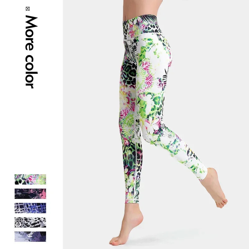 Women's Printed High-Waist Workout Leggings