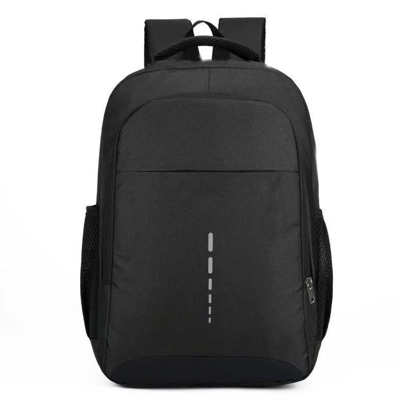 Plain Commuter Backpack with Front Zipper Pockets and Top Carry Handle