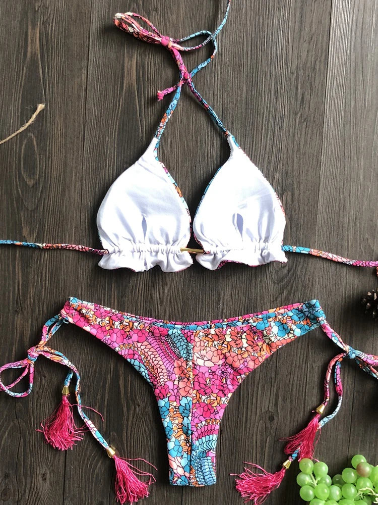 Floral String Bikini