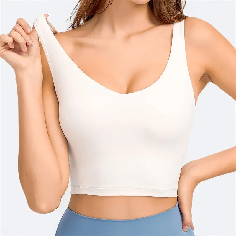 Women's V Neck Longline Tank Top