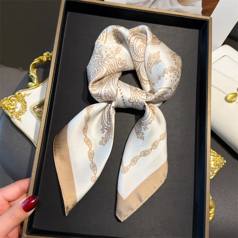 Patterned Square Scarf with Paisley and Houndstooth Style Options