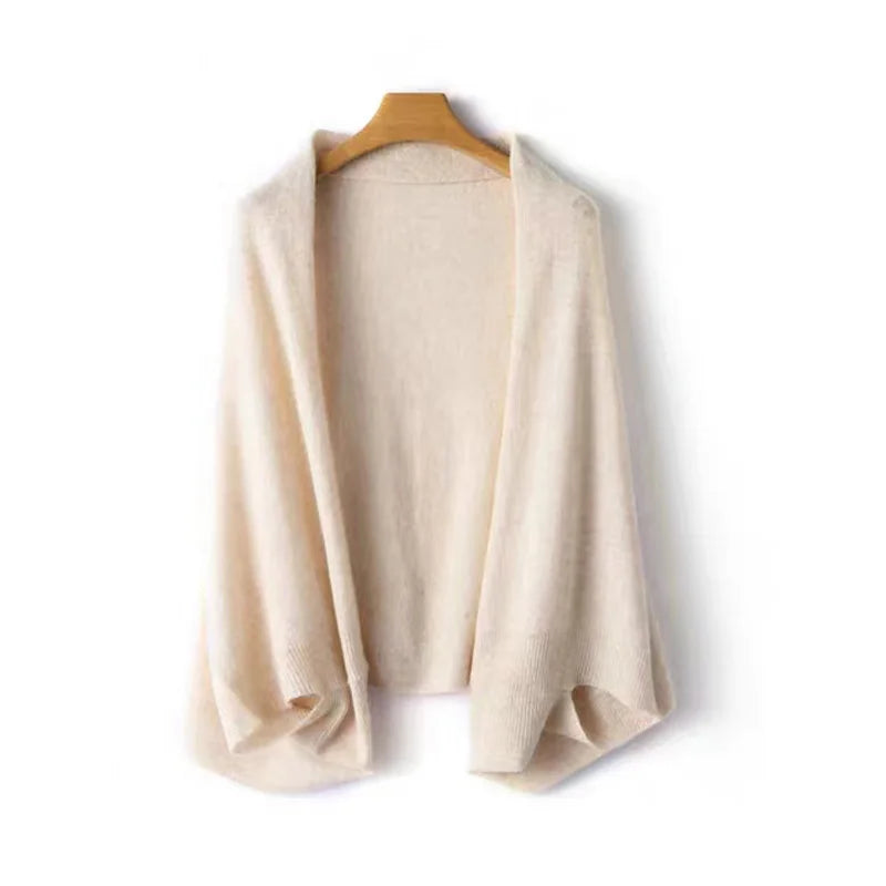 Cropped Open Knit Cardigan for Layering over Outfits