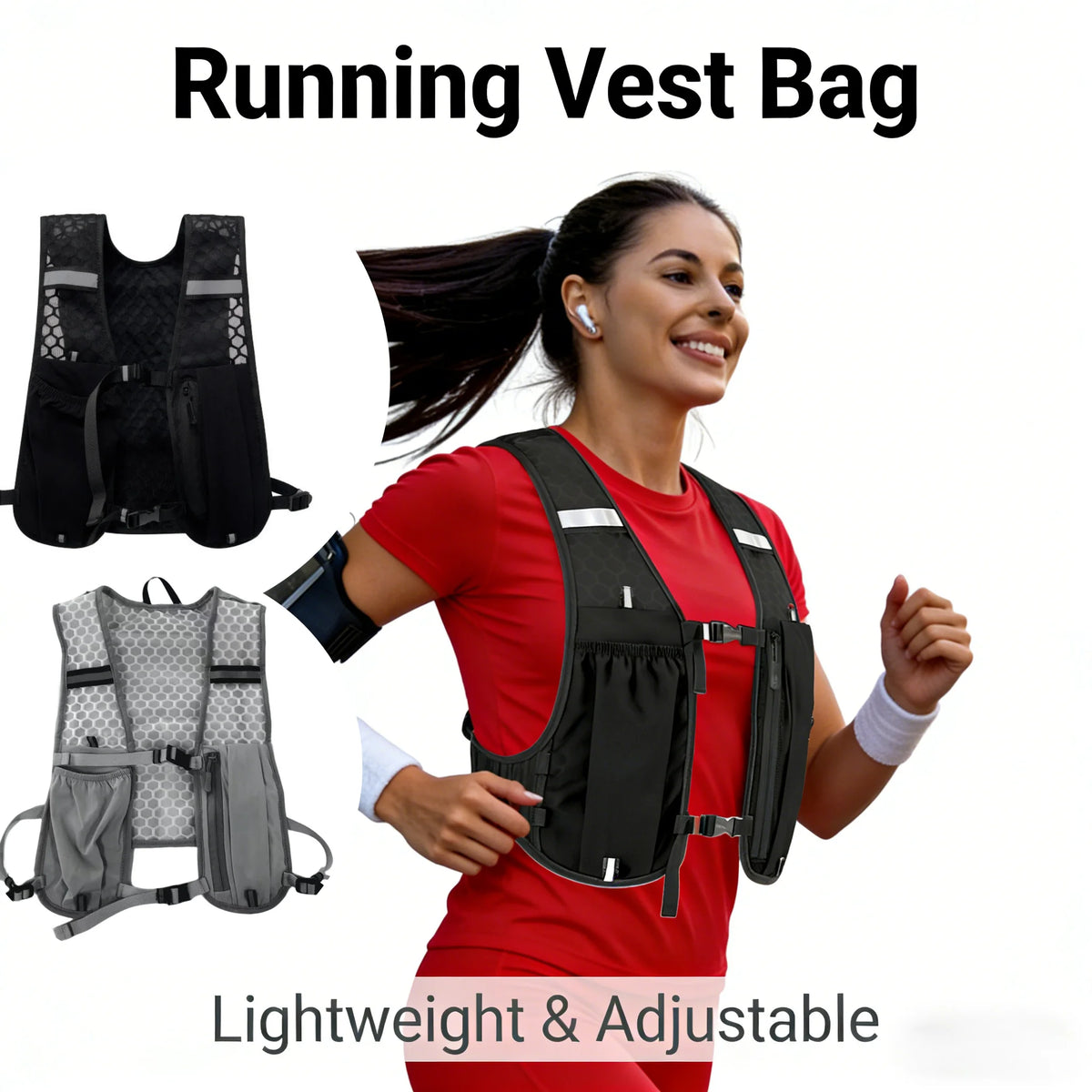 Adjustable Vest-Style Running Backpack