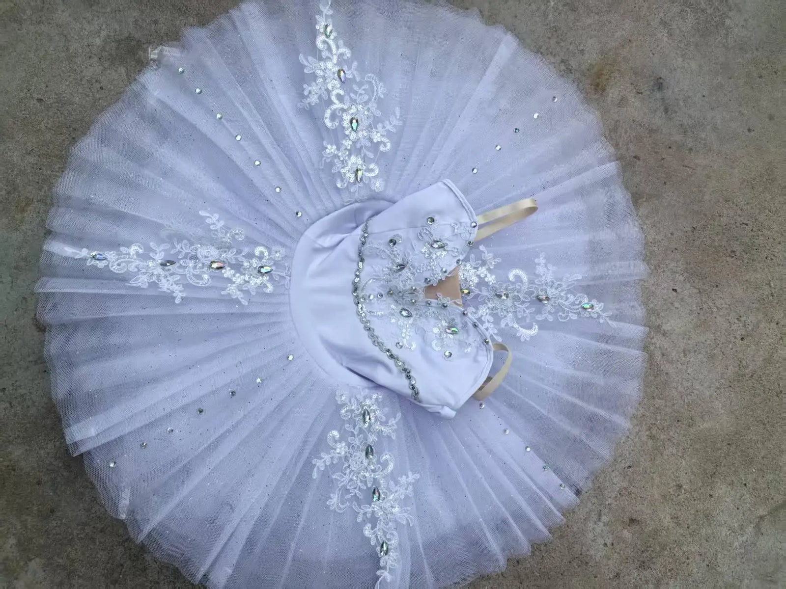 Ballet Pancake Tutu Costume with Decorated Bodice and Mixed Size Labels