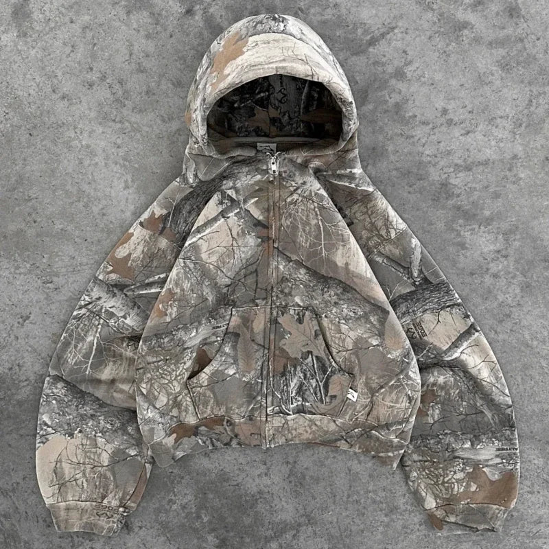 Long Sleeve Full Zip Casual Hooded Sweatshirt for Layering