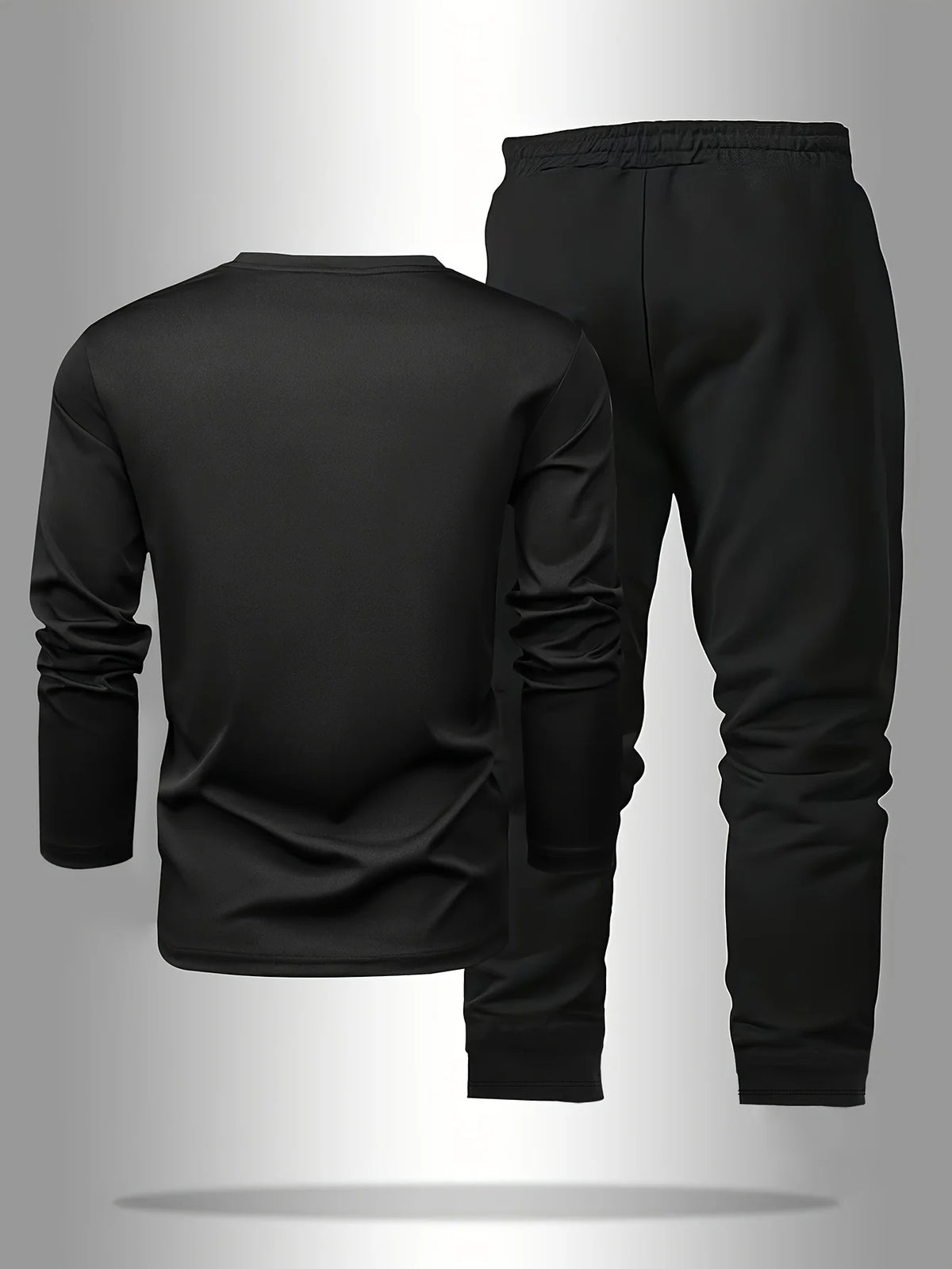 Men's Graphic Long Sleeve Top and Pants Pajama Set