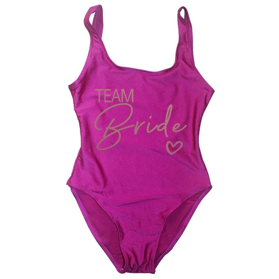 Team Bride One-Piece Swimsuit