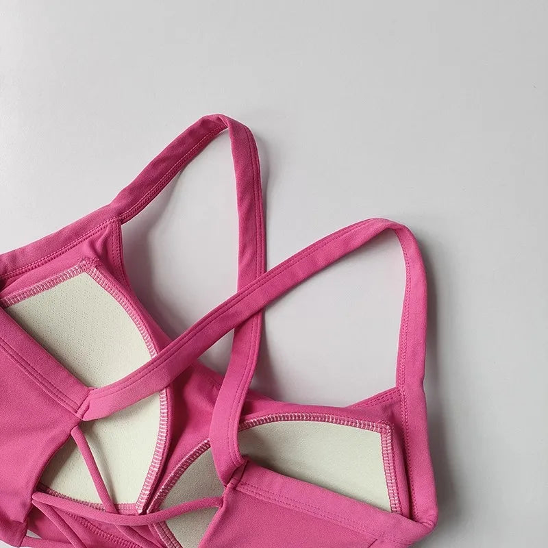 Women's Lace Up Back Sports Bra