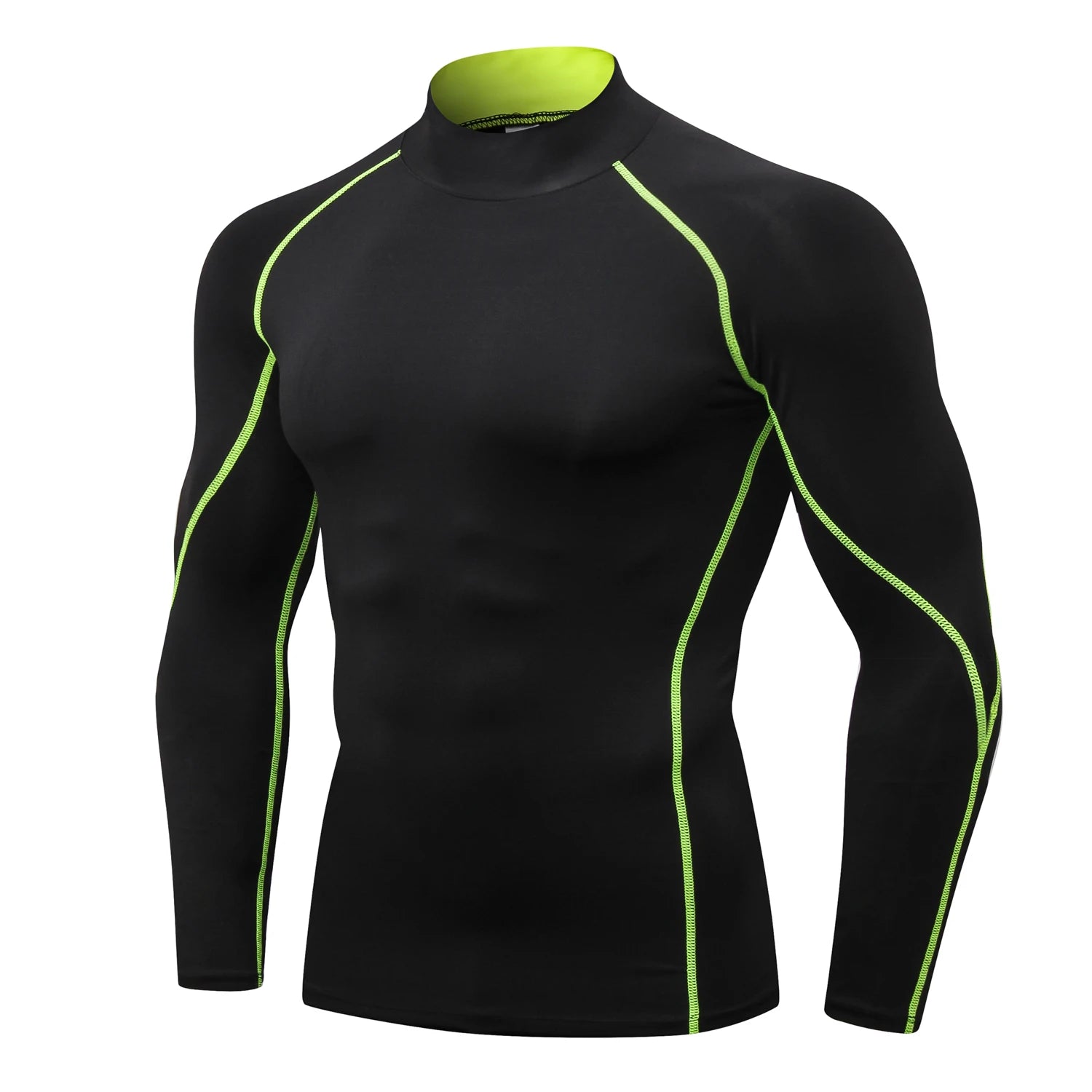 Fitted Crew Neck Long Sleeve Compression T Shirt