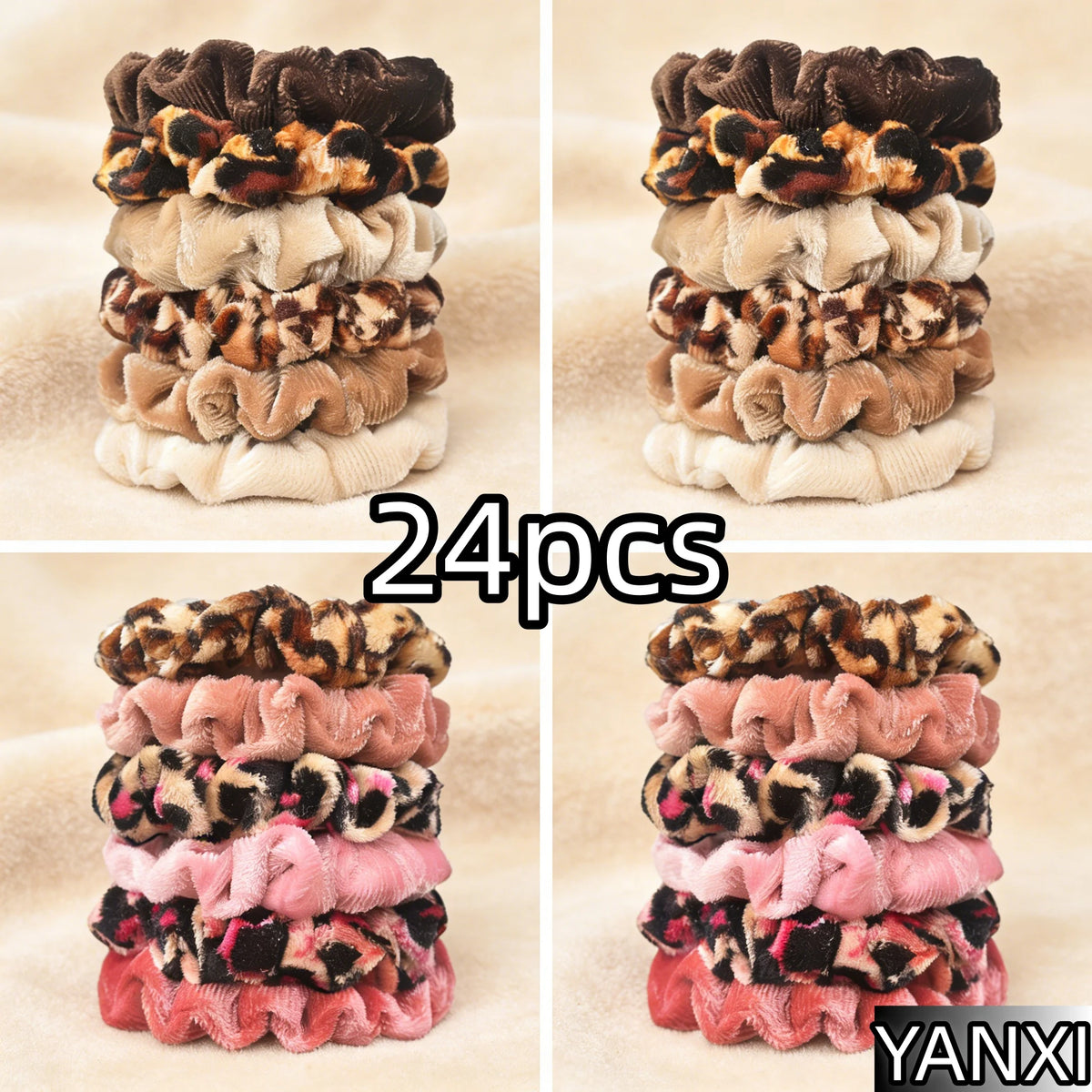 Fabric Scrunchie Elastic Hair Band for Ponytail and Bun Styling