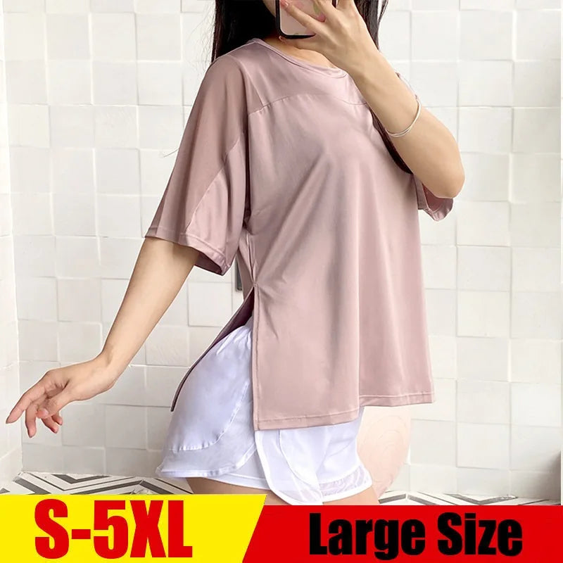 Women's Loose-Fit Short-Sleeve Workout T-Shirt