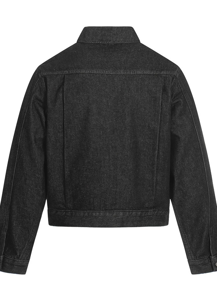 Long Sleeve Button Front Casual Denim Streetwear Jacket