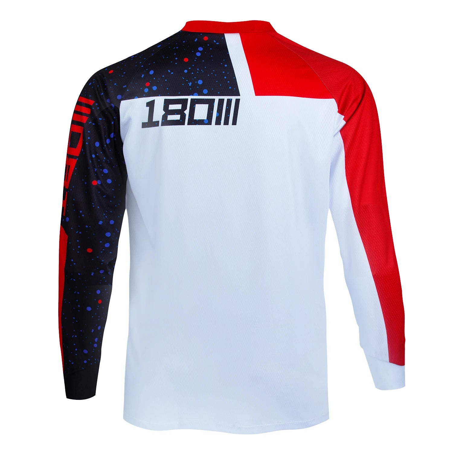 Long Sleeve V-Neck Graphic Pullover Jersey for Mountain Bike Riding