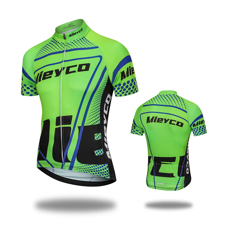 Men Short Sleeve Cycling Jersey Quick Dry Breathable Summer Road Bike Shirt