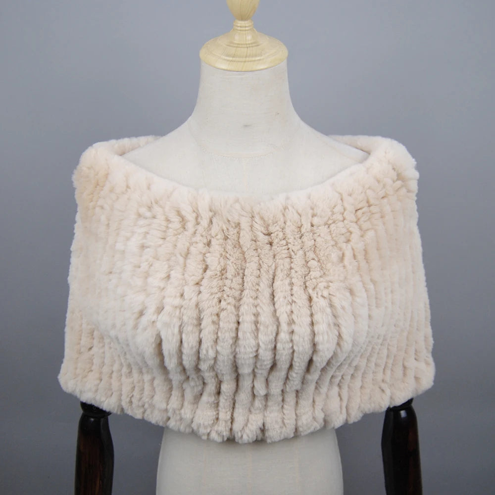 Textured Tubular Shoulder Wrap Cape for Layering over Outfits