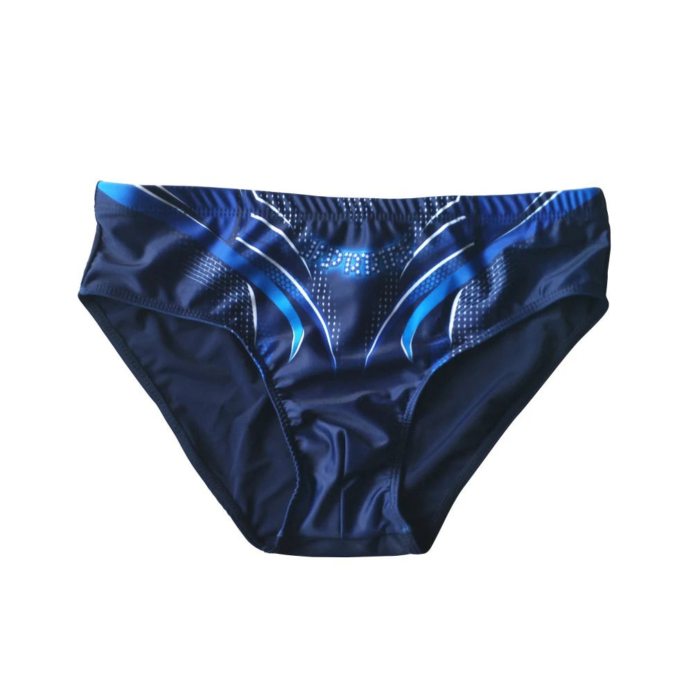 Men's Swimsuit Bottoms in Printed Low-Waist Swim Brief Style for Beach and Pool Wear