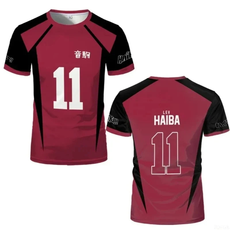 Nekoma Number Volleyball Short Sleeve T-shirt For Sports Outfits