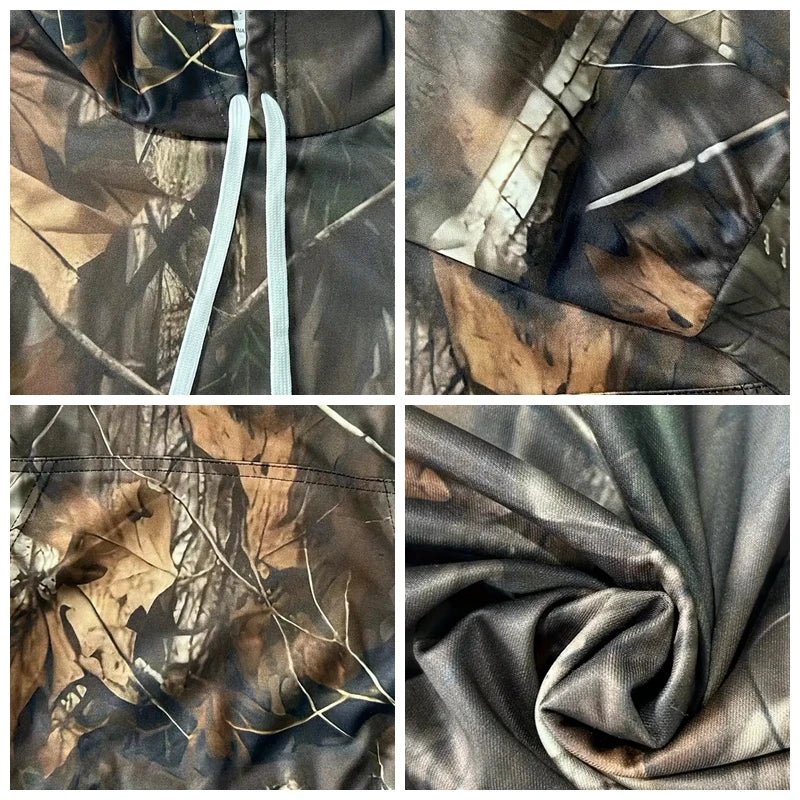 Leaf Camouflage Long-Sleeve Pullover Hoodie