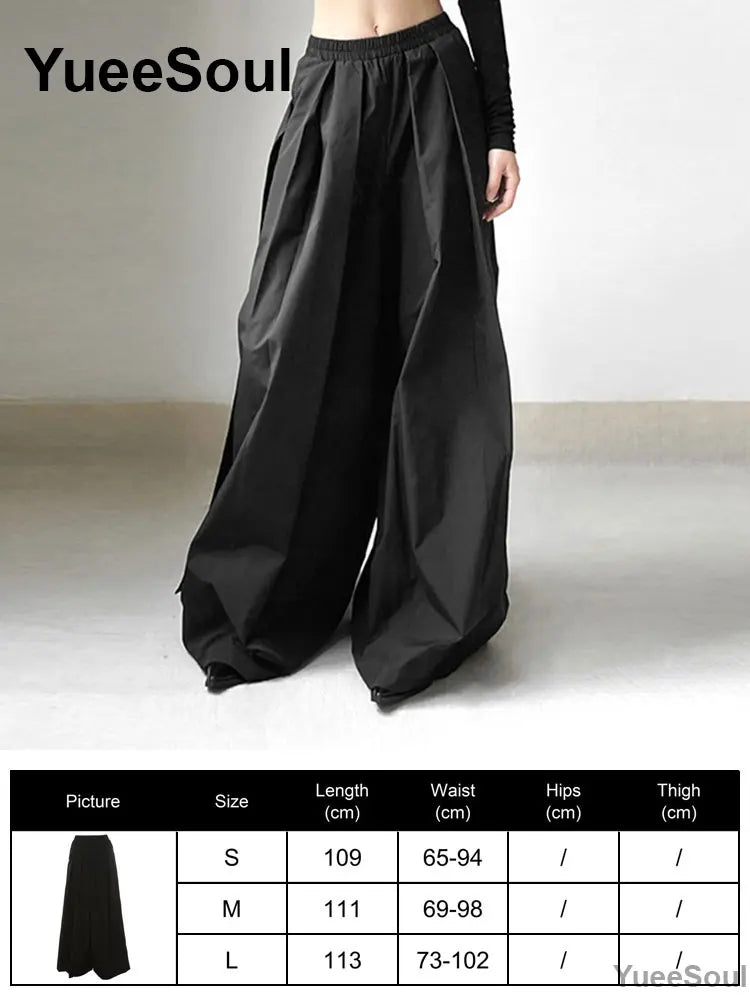 Women's Black Gothic Pants with Flared and Wide Leg Style Options