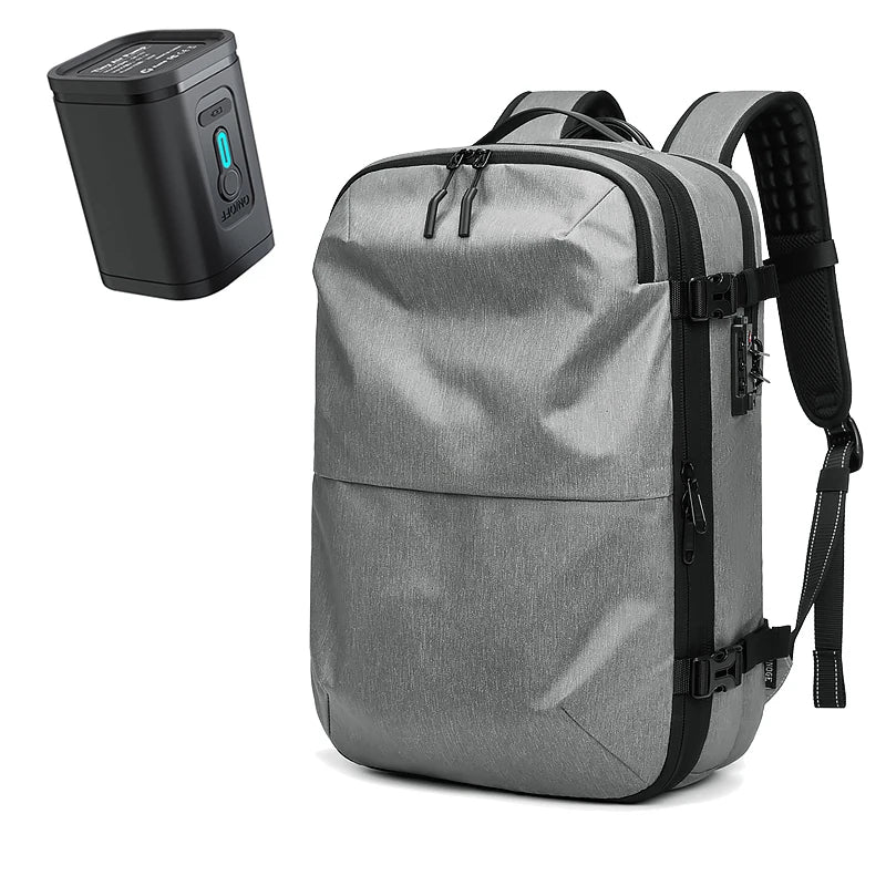 Vacuum Compression Travel Backpack with Separately Labelled Pump and Bag Options