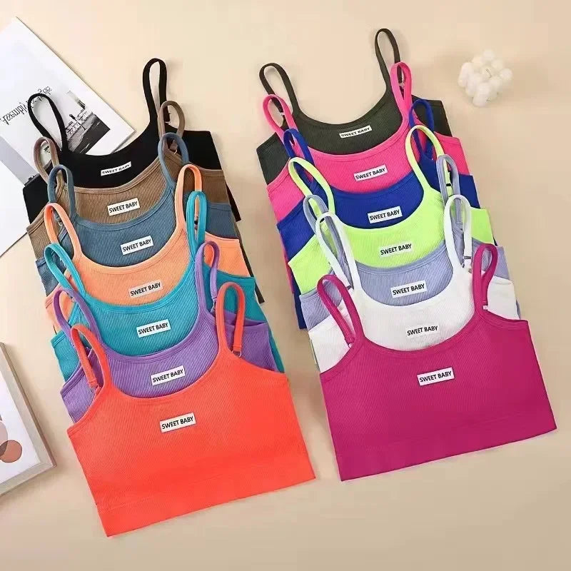 Women's Thin Strap Tank And Shorts Yoga Set