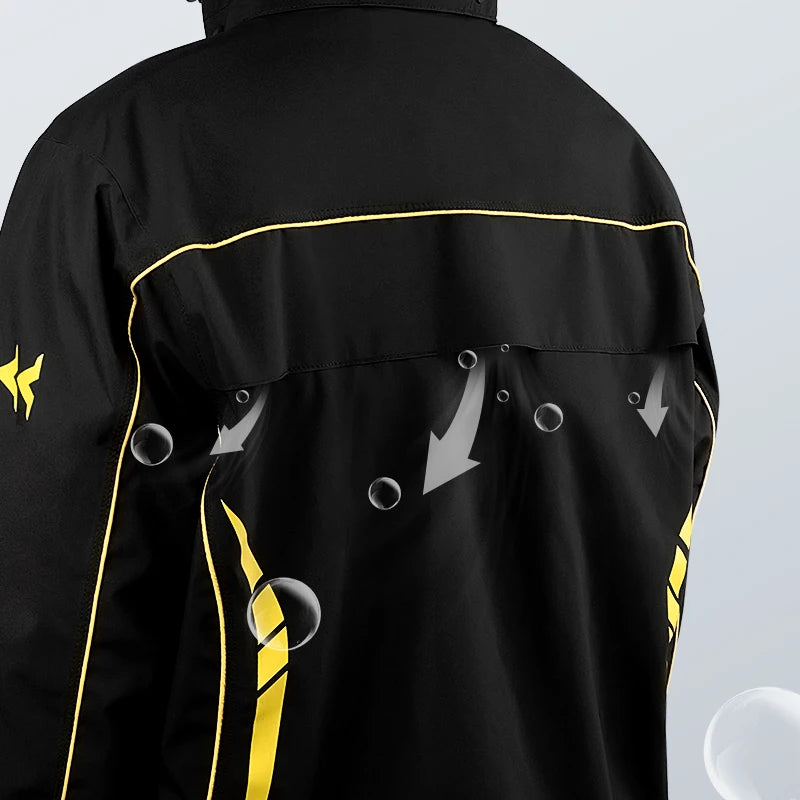 Outdoor Hooded Jacket and Trouser Clothing Set with Style Options