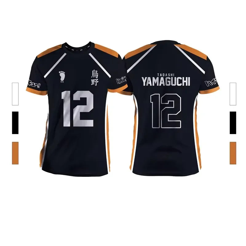 Anime Number Volleyball Short Sleeve T-shirt For Sports Outfits