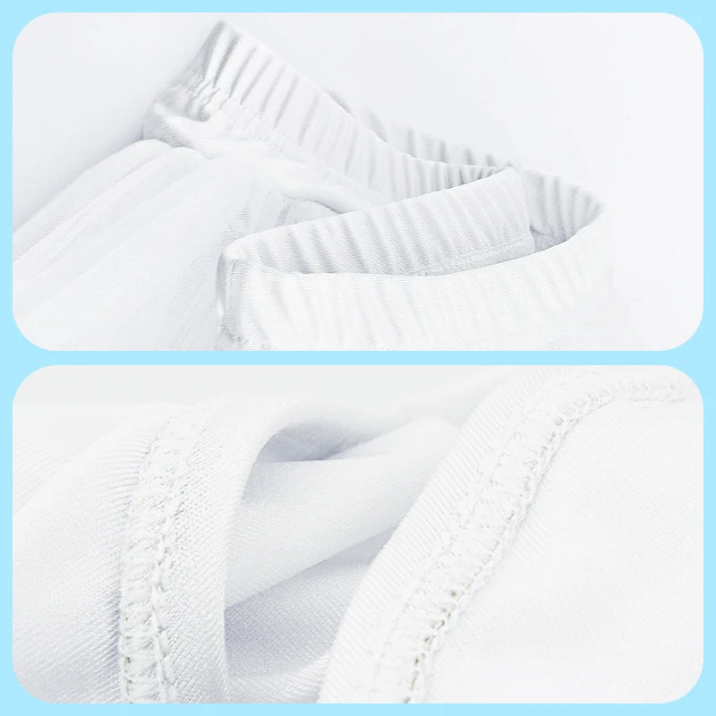 White Ballet Tutu Skirt with Elastic Waist and Attached Briefs