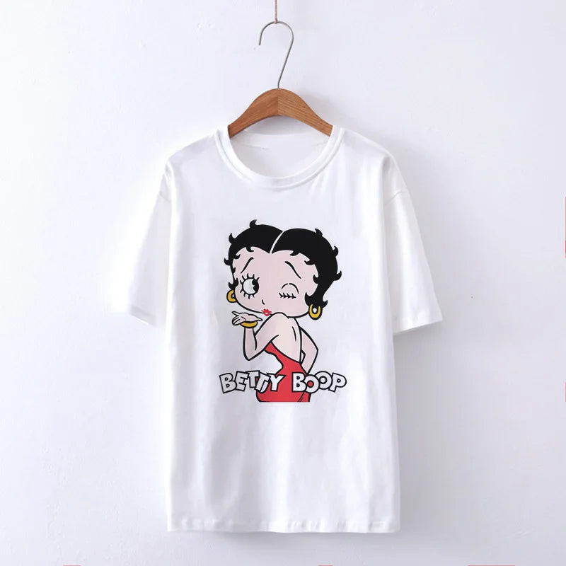 Betty Boop Graphic Crewneck Short-Sleeve T-Shirt