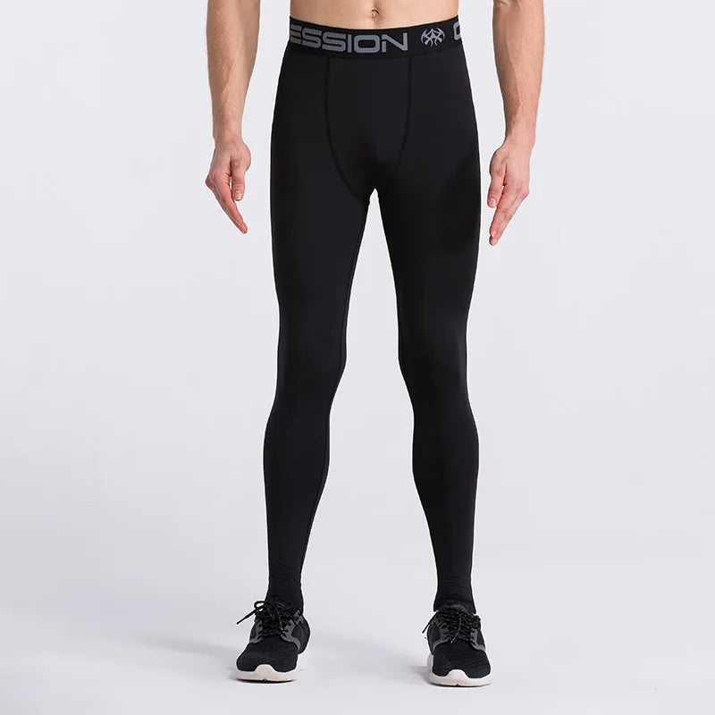 Men's Fitted Training Leggings for Gym and Running